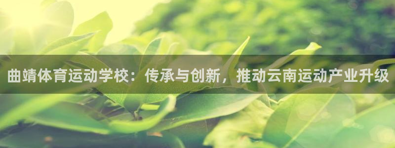 利记官方网站：曲靖体育运动学校：传承